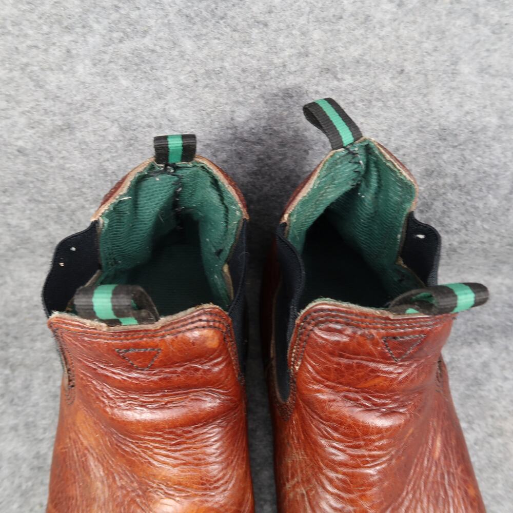 Georgia Giant Shoes Mens 10.5 Romeo Boots Pull On Waterproof Leather Brown Work - Picture 4 of 15